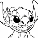 imprimer coloriage Stitch updated pour enfant