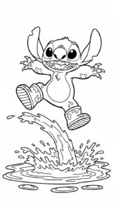 coloriage Stitch updated et decoupage