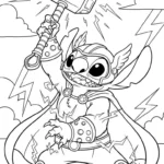 coloriage Stitch updated pour enfant de 2 ans