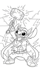coloriage Stitch updated pour enfant de 2 ans