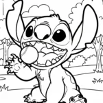 coloriage Stitch updated pour enfant à imprimer