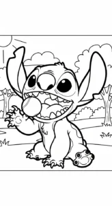 coloriage Stitch updated pour enfant à imprimer