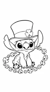 coloriage Stitch updated pour enfant gratuit