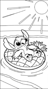 coloriage Stitch updated pour bebe a imprimer