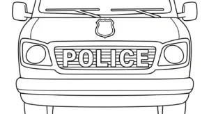 coloriage Voiture de Police en ligne pour enfant