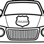 coloriage Voiture de Police pour enfant de 8 ans