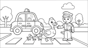 imprimer coloriage Voiture de Police