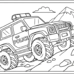 coloriage Voiture de Police gratuit à imprimer