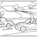 coloriage Voiture de Police à imprimer gratuitement pdf