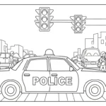 télécharger coloriage Voiture de Police gratuit
