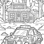 coloriage Voiture de Police et dessins