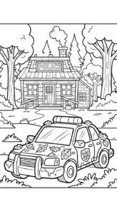 coloriage Voiture de Police et dessins