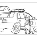 coloriage Voiture de Police pour enfant de 10 ans