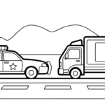coloriage Voiture de Police à imprimer gratuitement
