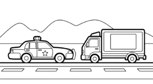 coloriage Voiture de Police à imprimer gratuitement