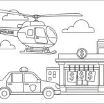 coloriage Voiture de Police à imprimer a4