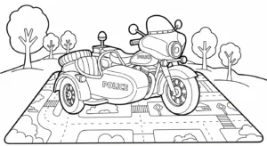 a imprimer coloriage Voiture de Police gratuit