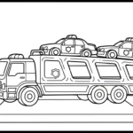 coloriage Voiture de Police pour enfant de 3 ans