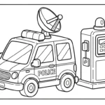 coloriage Voiture de Police pour enfants à télécharger