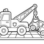 coloriage Voiture de Police educatif pour enfant