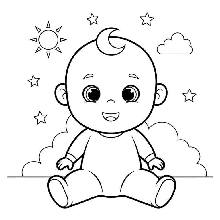 Tranh tô màu Bébé