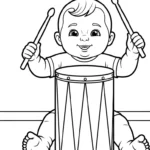 coloriage bébé updated à imprimer pdf gratuit