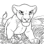 coloriage lion updated à imprimer pour enfant de 9 ans