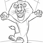 coloriage lion updated pour enfant