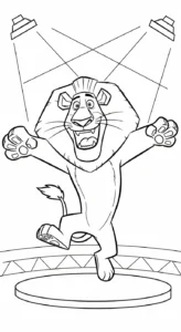 coloriage lion updated pour enfant