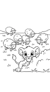 coloriage lion updated pour enfant de 3 ans