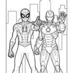 coloriage spiderman updated pour enfants à imprimer