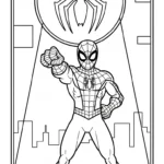 coloriage spiderman updated à imprimer pour enfant de 6 ans