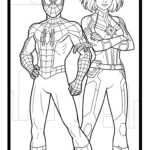coloriage spiderman updated pour enfant à imprimer