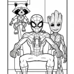 coloriage spiderman updated pour enfant de 3 ans