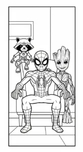 coloriage spiderman updated pour enfant de 3 ans