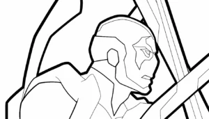 coloriage Blue Beetle gratuit pour enfants