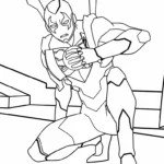 coloriage Blue Beetle et decoupage a imprimer gratuit