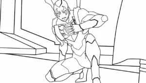 coloriage Blue Beetle et decoupage a imprimer gratuit