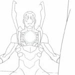 imprimer coloriage Blue Beetle gratuit