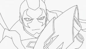 coloriage Blue Beetle à imprimer gratuit