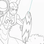 coloriage Blue Beetle pour enfant de 4 ans