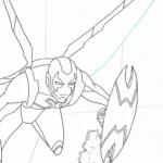 image de coloriage Blue Beetle pour enfant