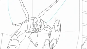 image de coloriage Blue Beetle pour enfant