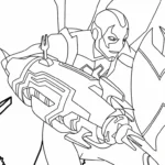 coloriage Blue Beetle d