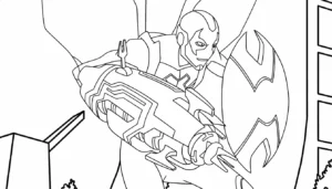 coloriage Blue Beetle d