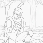 coloriage Blue Beetle pour enfants a imprimer gratuit