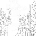 coloriage Blue Beetle pour enfant de 8 ans