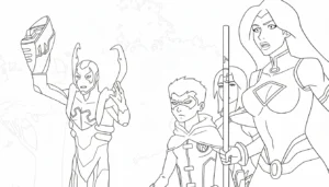 coloriage Blue Beetle pour enfant de 8 ans