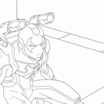 coloriage Blue Beetle pour bebe a imprimer
