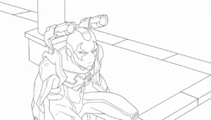 coloriage Blue Beetle pour bebe a imprimer